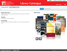 Tablet Screenshot of catalogue.solent.ac.uk